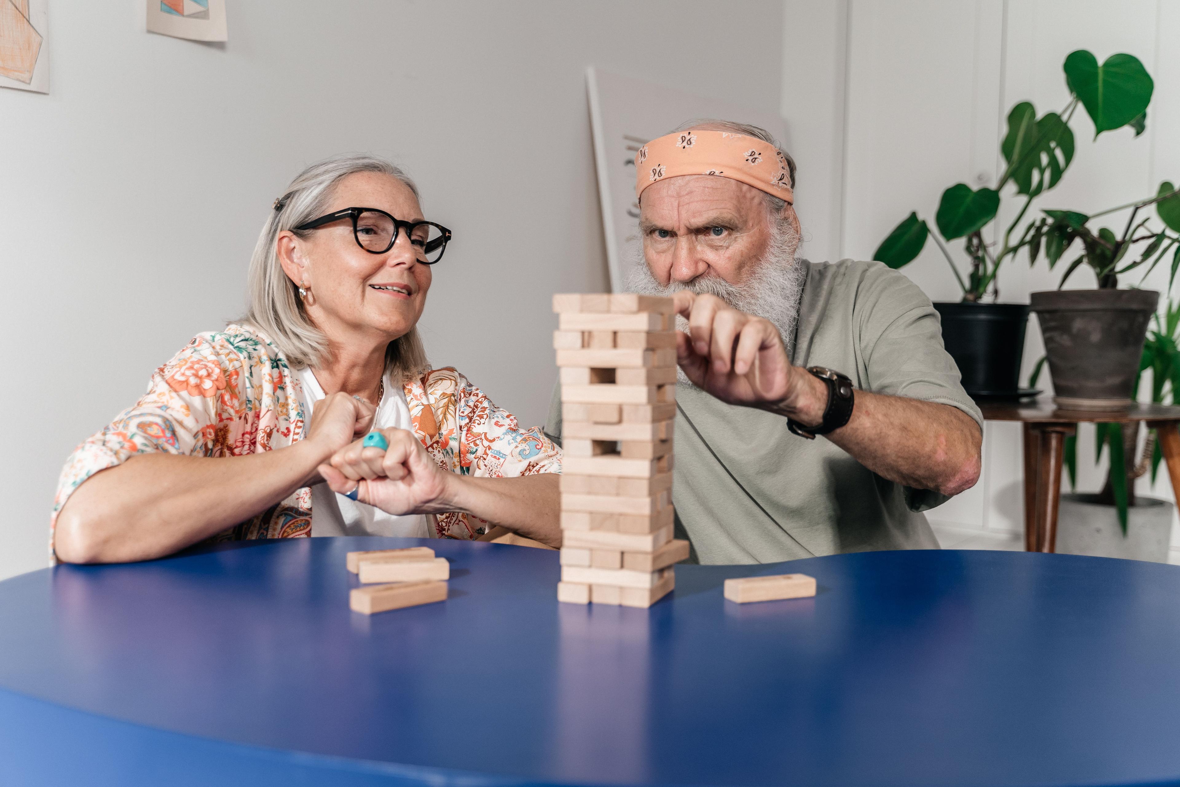 An older adult settled safely in a warm care environment
